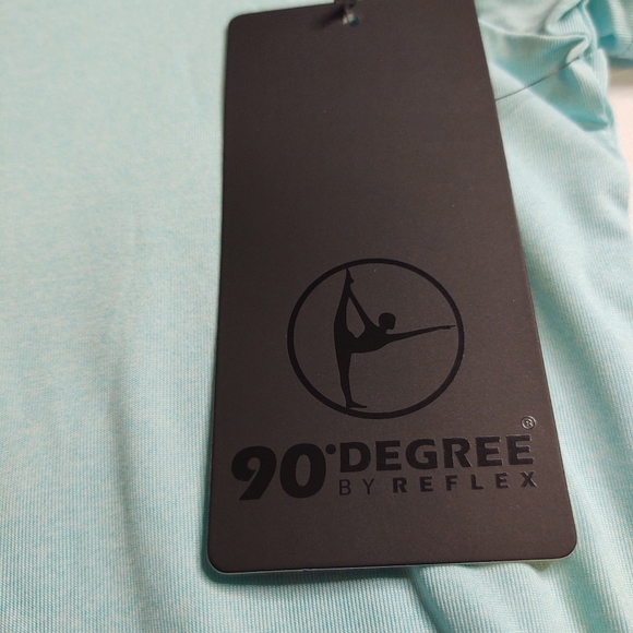 90 degree Teal Green Gym Short Sleeve Shirt Size Large - Picture 6 of 6